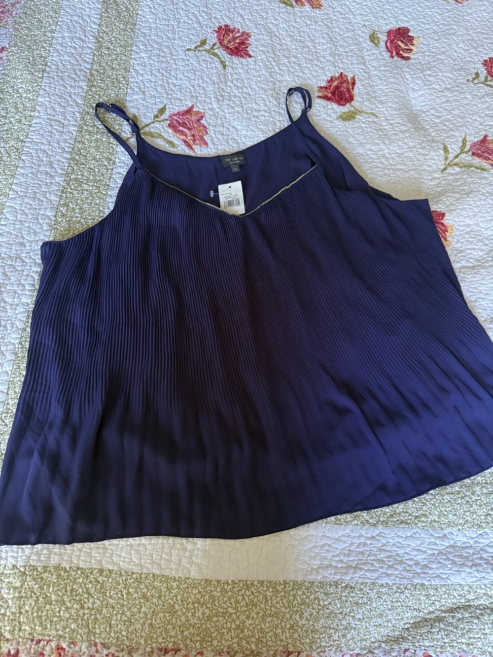 NWT The Limited Pleated Purple Camisole